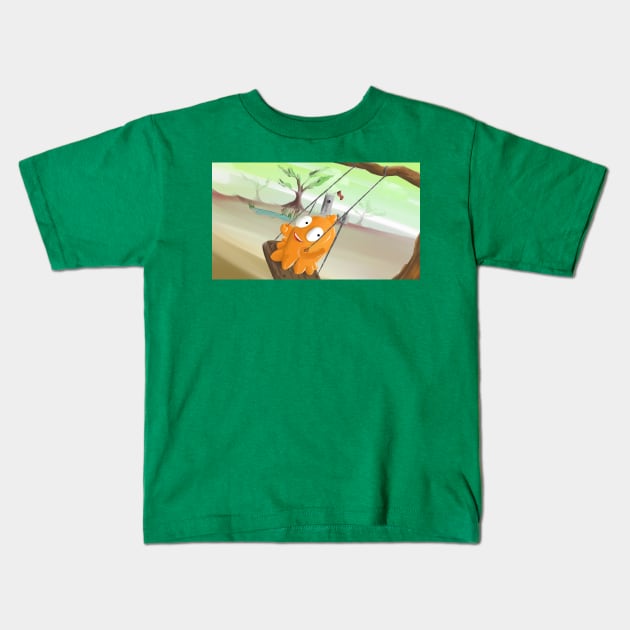 Slime on a swing Kids T-Shirt by Tom2311Tom